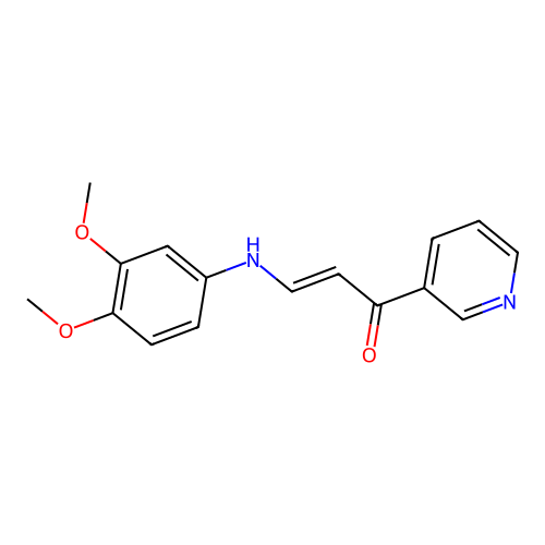 (2E)-3-[(3,4-dimethoxyphenyl)amino]-1-pyridin-3-ylprop-2-en-1-one structure