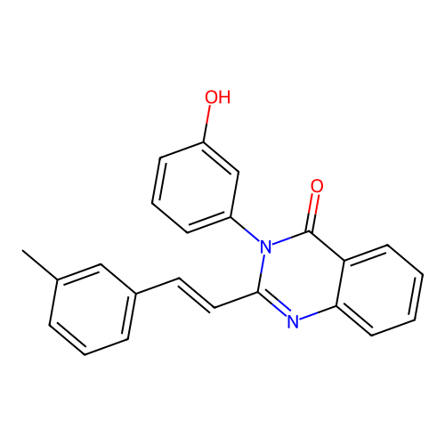 3-(3-hydroxyphenyl)-2-[(E)-2-(3-methylphenyl)ethenyl]quinazolin-4(3H)-one structure