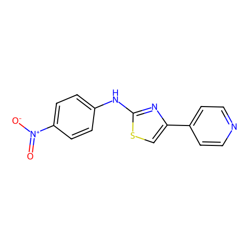 N-(4-Nitrophenyl)-4-(4-pyridinyl)-1,3-thiazol-2-amine structure