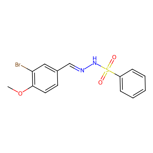 N'-(3-bromo-4-methoxybenzylidene)benzenesulfonohydrazide structure
