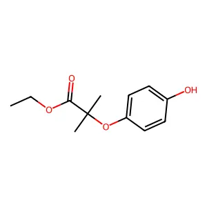 Ethyl 2-(4-hydroxyphenoxy)-2-methylpropanoate structure