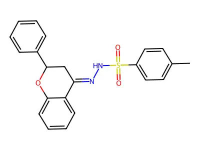 4-Methylbenzenesulfonic acid 2-(2,3-dihydro-2-phenyl-4H-1-benzopyran-4-ylidene)hydrazide structure