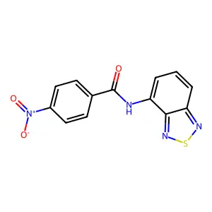 N-(2,1,3-benzothiadiazol-4-yl)-4-nitrobenzamide structure