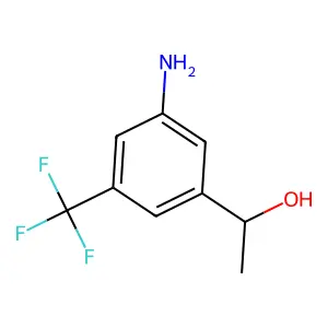 Benzenemethanol, 3-amino-alpha-methyl-5-(trifluoromethyl)- structure