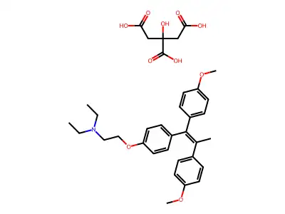 2-(p-(1,2-Bis(p-methoxyphenyl)-1-propenyl)phenoxy)triethylamine citrate (1:1) structure