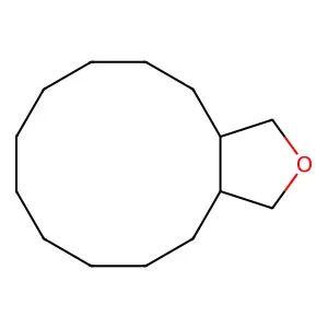 Cyclododeca(c)furan, tetradecahydro- structure