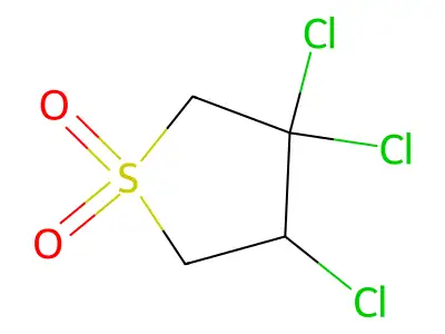 2,3,3-三氯-1λ⁶-噻戊环-1,1-二氧化物 structure