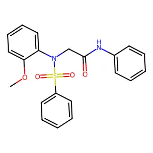 2-[N-(benzenesulfonyl)-2-methoxyanilino]-N-phenylacetamide structure