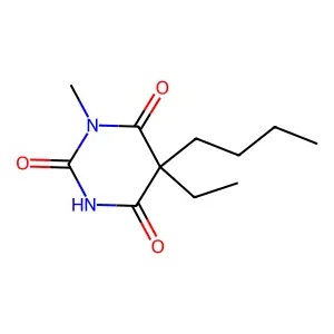 Barbituric acid, 5-butyl-5-ethyl-1-methyl- structure