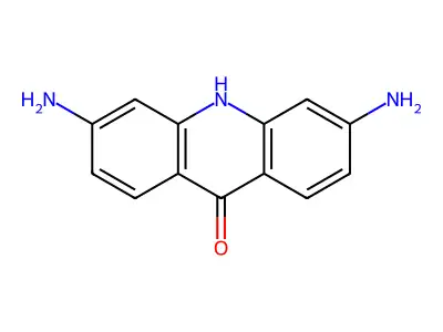 3,6-diamino-10H-acridin-9-one structure