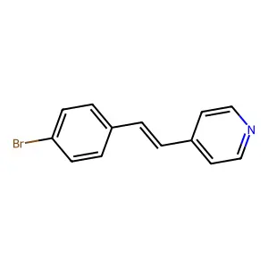 4-[(1E)-2-(4-bromophenyl)ethenyl]pyridine structure