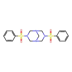 3,7-Bis(phenylsulfonyl)-1,3,5,7-tetraazabicyclo[3.3.1]nonane structure