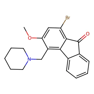 9H-Fluoren-9-one, 1-bromo-3-methoxy-4-(1-piperidinylmethyl)- structure