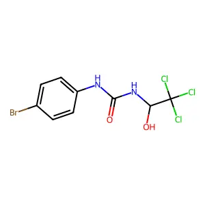 Urea, 1-(p-bromophenyl)-3-(2,2,2-trichloro-1-hydroxyethyl)- structure