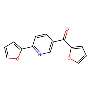 2-Furyl[6-(2-furyl)-3-pyridinyl]methanone structure