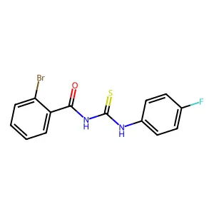 2-bromo-N-[(4-fluorophenyl)carbamothioyl]benzamide structure