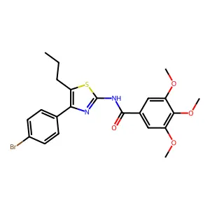 N-[4-(4-bromophenyl)-5-propyl-1,3-thiazol-2-yl]-3,4,5-trimethoxybenzamide structure