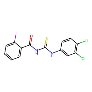 N-[(3,4-dichlorophenyl)carbamothioyl]-2-iodobenzamide structure