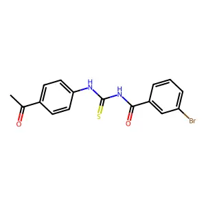 N-[(4-acetylphenyl)carbamothioyl]-3-bromobenzamide structure