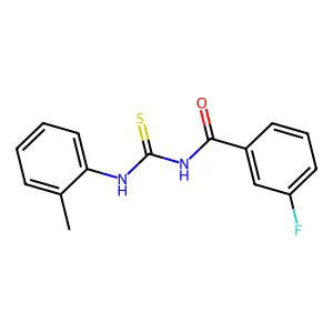 3-fluoro-N-[(2-methylphenyl)carbamothioyl]benzamide structure
