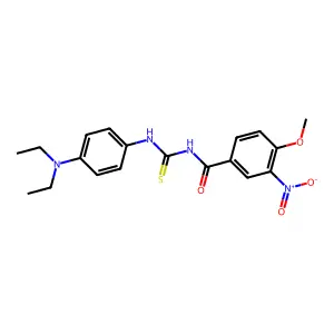 N-[4-(diethylamino)phenyl]-N'-{3-nitro-4-methoxybenzoyl}thiourea structure
