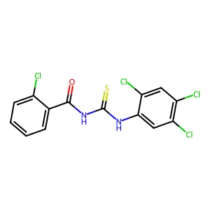 2-chloro-N-[(2,4,5-trichlorophenyl)carbamothioyl]benzamide structure
