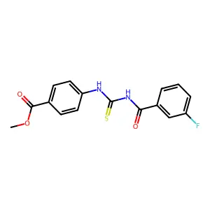 Methyl 4-[(3-fluorobenzoyl)carbamothioylamino]benzoate structure
