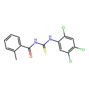 2-methyl-N-[(2,4,5-trichlorophenyl)carbamothioyl]benzamide structure