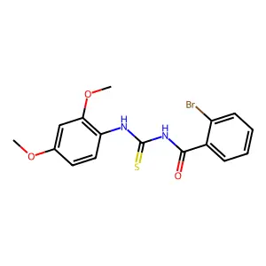 2-bromo-N-[(2,4-dimethoxyphenyl)carbamothioyl]benzamide structure