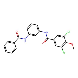 N-(3-benzamidophenyl)-3,5-dichloro-4-methoxybenzamide structure
