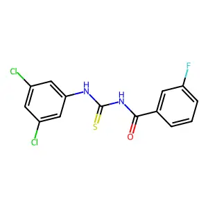 N-[(3,5-dichlorophenyl)carbamothioyl]-3-fluorobenzamide structure