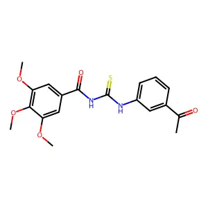N-[(3-acetylphenyl)carbamothioyl]-3,4,5-trimethoxybenzamide structure