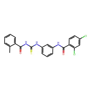2,4-dichloro-N-[3-[(2-methylbenzoyl)carbamothioylamino]phenyl]benzamide structure
