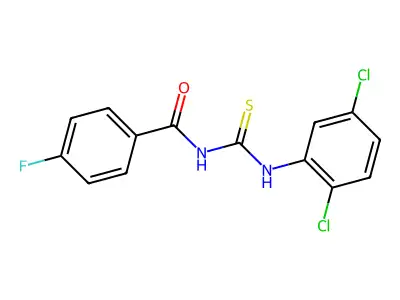 N-[(2,5-dichlorophenyl)carbamothioyl]-4-fluorobenzamide structure