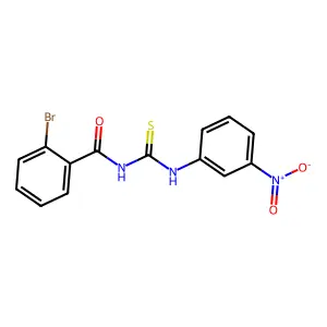 2-bromo-N-[(3-nitrophenyl)carbamothioyl]benzamide structure