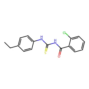 2-chloro-N-[(4-ethylphenyl)carbamothioyl]benzamide structure