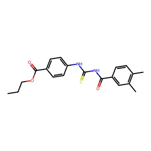 Propyl 4-({[(3,4-dimethylphenyl)carbonyl]carbamothioyl}amino)benzoate structure