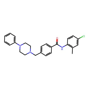 N-(4-chloro-2-methylphenyl)-4-[(4-phenylpiperazin-1-yl)methyl]benzamide structure