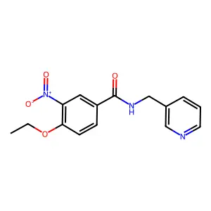 4-ethoxy-3-nitro-N-(pyridin-3-ylmethyl)benzamide structure