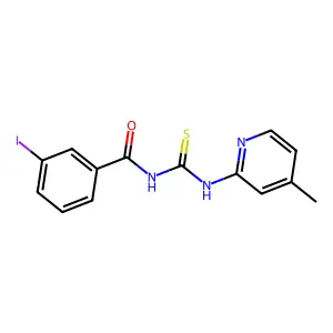 3-iodo-N-[(4-methylpyridin-2-yl)carbamothioyl]benzamide structure