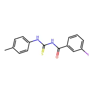 3-iodo-N-[(4-methylphenyl)carbamothioyl]benzamide structure
