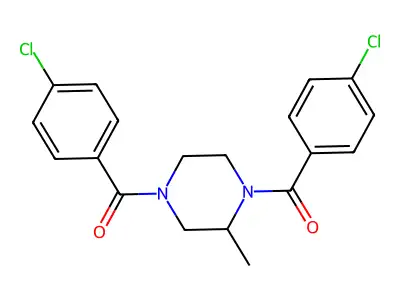 1,4-Bis(4-chlorobenzoyl)-2-methylpiperazine structure