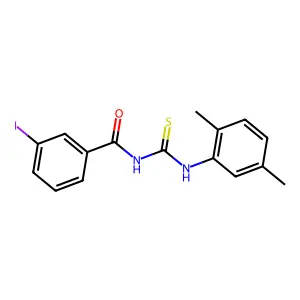 N-[(2,5-dimethylphenyl)carbamothioyl]-3-iodobenzamide structure