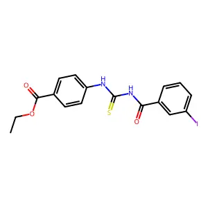 Ethyl 4-({[(3-iodobenzoyl)amino]carbothioyl}amino)benzoate structure
