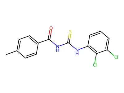 N-[(2,3-dichlorophenyl)carbamothioyl]-4-methylbenzamide structure
