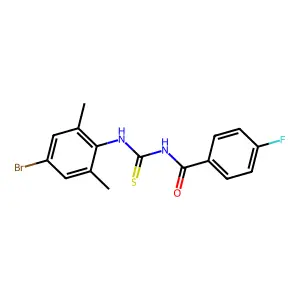 N-[(4-bromo-2,6-dimethylphenyl)carbamothioyl]-4-fluorobenzamide structure