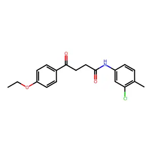 N-(3-chloro-4-methylphenyl)-4-(4-ethoxyphenyl)-4-oxobutanamide structure