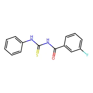 3-fluoro-N-(phenylcarbamothioyl)benzamide structure