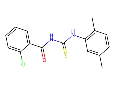 2-chloro-N-[(2,5-dimethylphenyl)carbamothioyl]benzamide structure