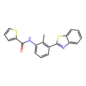 N-[3-(1,3-benzothiazol-2-yl)-2-methylphenyl]thiophene-2-carboxamide structure